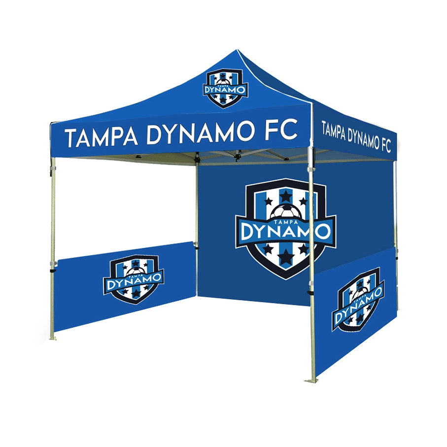 Custom Canopy Tent 10x10 with Back Wall & Half Sided Walls