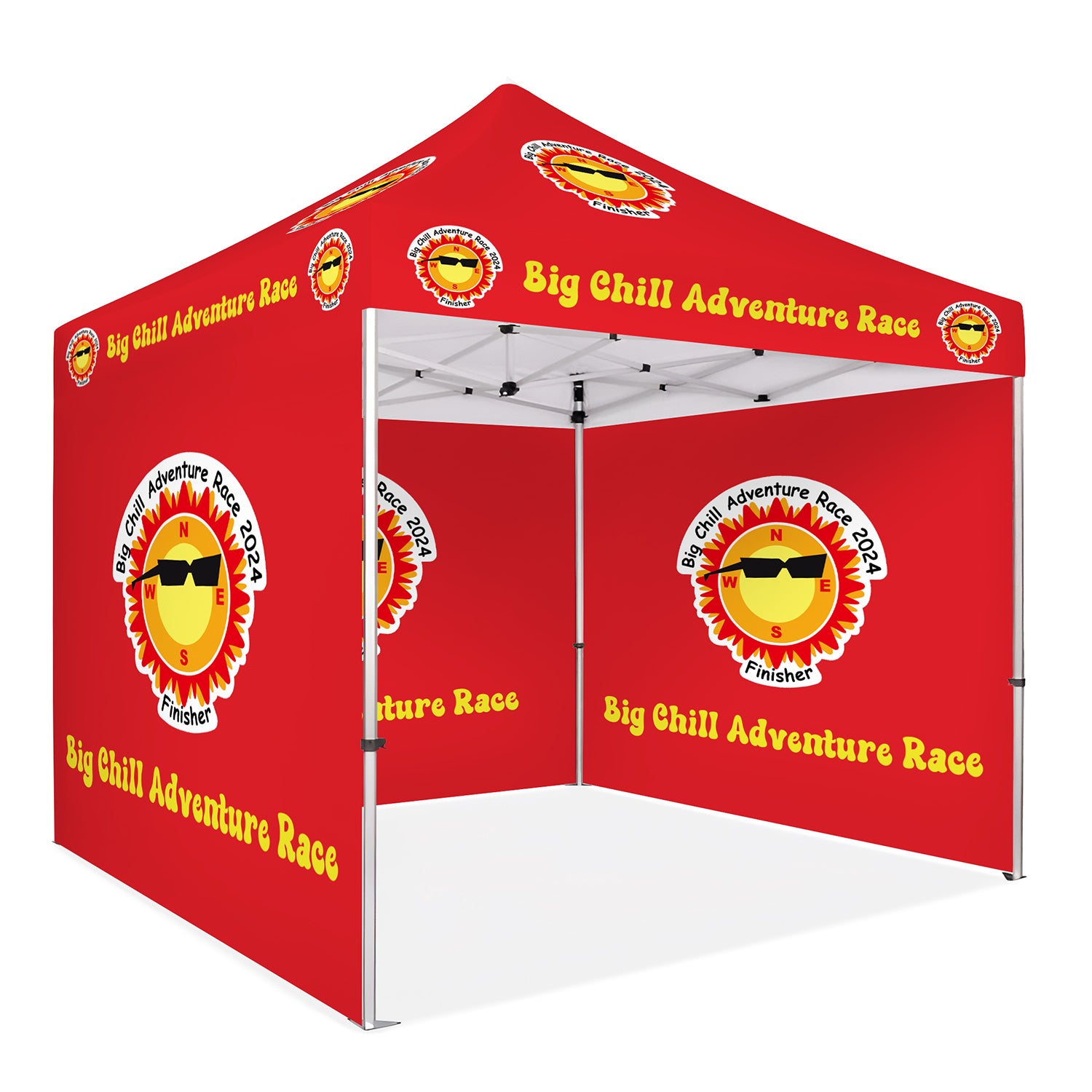 Custom Canopy Tent 10x10 with Back Wall & Full Sided Walls